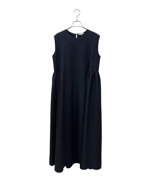YORI（ヨリ）YORI (ヨリ) フクレサイドギャザーワンピース ブラック サイズ:38の古着・服飾アイテム