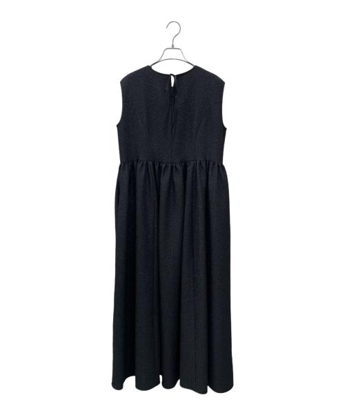 YORI（ヨリ）YORI (ヨリ) フクレサイドギャザーワンピース ブラック サイズ:38の古着・服飾アイテム