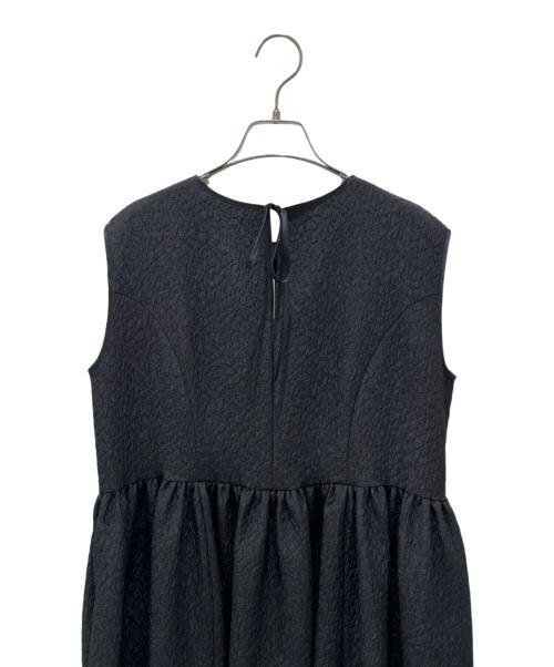 YORI（ヨリ）YORI (ヨリ) フクレサイドギャザーワンピース ブラック サイズ:38の古着・服飾アイテム