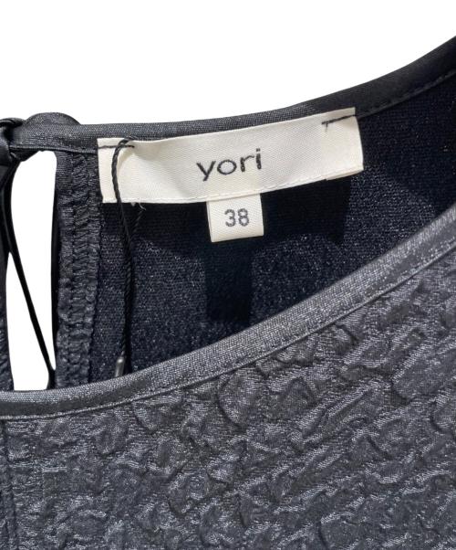 YORI（ヨリ）YORI (ヨリ) フクレサイドギャザーワンピース ブラック サイズ:38の古着・服飾アイテム