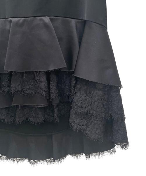 FOXEY（フォクシー）FOXEY (フォクシー) フリルキャミソール付長袖カットソー ブラック サイズ:38の古着・服飾アイテム