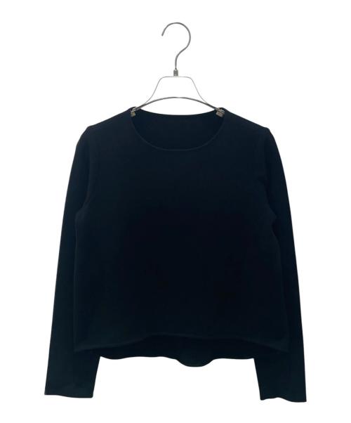 FOXEY（フォクシー）FOXEY (フォクシー) フリルキャミソール付長袖カットソー ブラック サイズ:38の古着・服飾アイテム