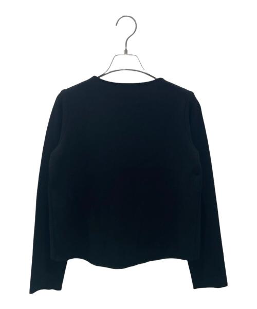 FOXEY（フォクシー）FOXEY (フォクシー) フリルキャミソール付長袖カットソー ブラック サイズ:38の古着・服飾アイテム