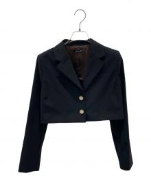 daisy lin for foxey（デイジーリン フォー フォクシー）の古着「ショート丈クロップドジャケット」｜ブラック