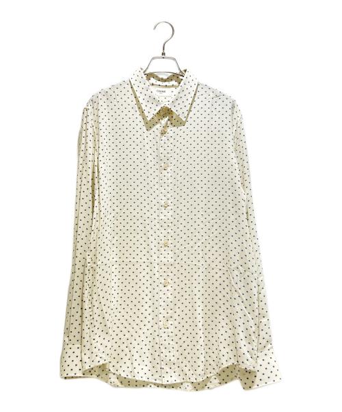 CELINE（セリーヌ）CELINE (セリーヌ) 25SS トリオンフ総柄シャツ/25SS Triomphe All Over Print Shirt/ アイボリー サイズ:38の古着・服飾アイテム