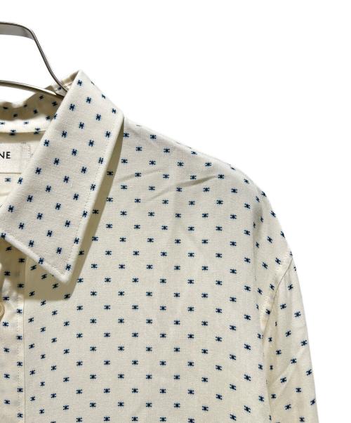 CELINE（セリーヌ）CELINE (セリーヌ) 25SS トリオンフ総柄シャツ/25SS Triomphe All Over Print Shirt/ アイボリー サイズ:38の古着・服飾アイテム