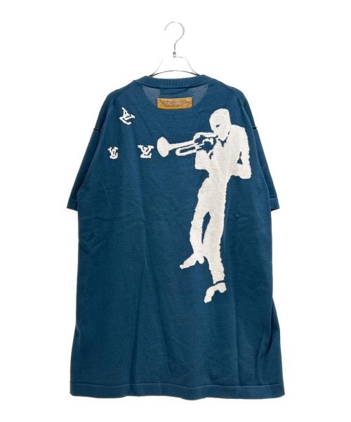 LOUIS VUITTON（ルイ ヴィトン）LOUIS VUITTON (ルイ ヴィトン) ジャズトランぺッターシグネチャークルーネックニット グリーン サイズ:Lの古着・服飾アイテム