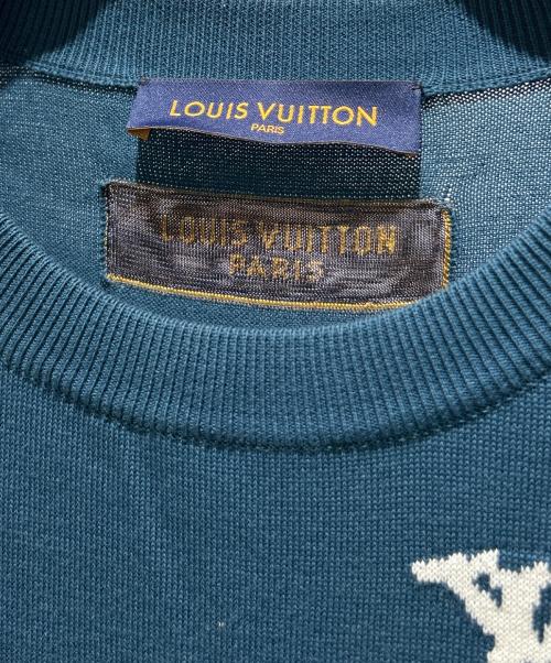 LOUIS VUITTON（ルイ ヴィトン）LOUIS VUITTON (ルイ ヴィトン) ジャズトランぺッターシグネチャークルーネックニット グリーン サイズ:Lの古着・服飾アイテム
