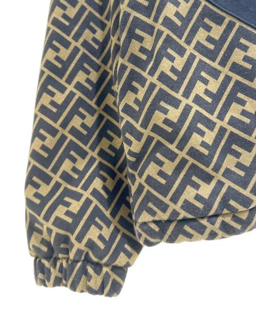 FENDI（フェンディ）FENDI (フェンディ) ズッカ切り替え フーディ パーカー/FAF681 ホワイト サイズ:Mの古着・服飾アイテム