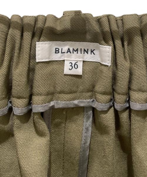 BLAMINK（ブラミンク）BLAMINK (ブラミンク) センタープレスワイドパンツ オリーブ サイズ:Fの古着・服飾アイテム