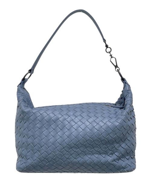 BOTTEGA VENETA（ボッテガベネタ）BOTTEGA VENETA (ボッテガベネタ) イントレチャート ワン ショルダーバッグ ブルーの古着・服飾アイテム