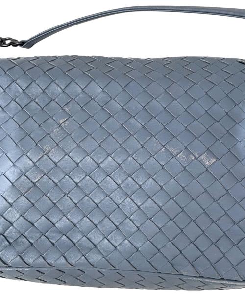 BOTTEGA VENETA（ボッテガベネタ）BOTTEGA VENETA (ボッテガベネタ) イントレチャート ワン ショルダーバッグ ブルーの古着・服飾アイテム