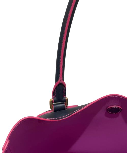 LOEWE（ロエベ）LOEWE (ロエベ) レオ アナグラム トートバッグ ネイビー×ピンクの古着・服飾アイテム