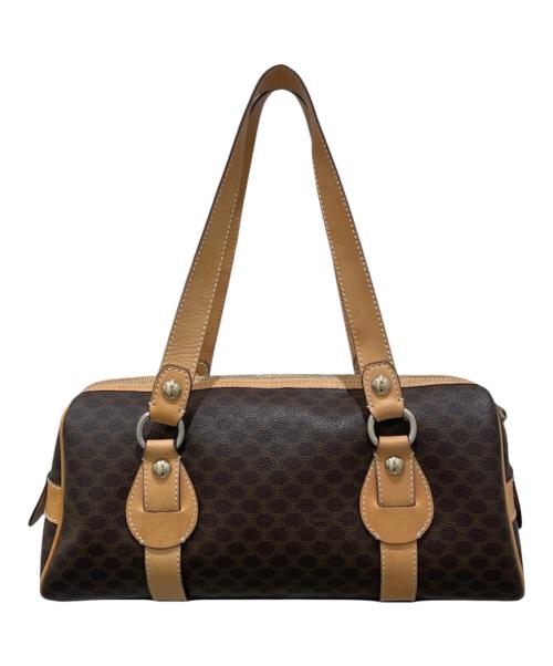 CELINE（セリーヌ）CELINE (セリーヌ) マカダム柄ハンドバッグ ブラウンの古着・服飾アイテム