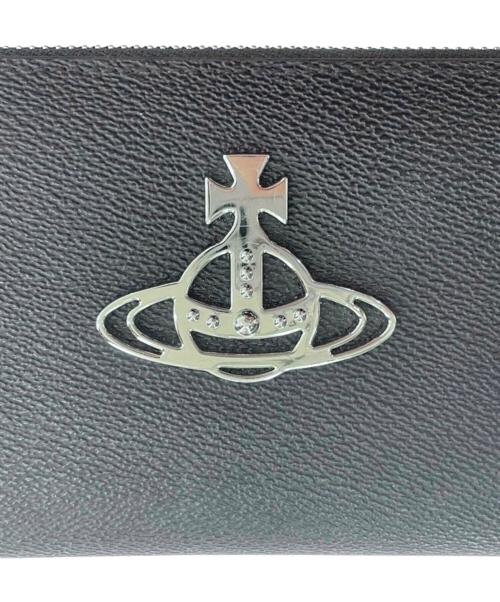 Vivienne Westwood（ヴィヴィアンウエストウッド）Vivienne Westwood (ヴィヴィアンウエストウッド) ANNIE ラウンドファスナー長財布 ブラックの古着・服飾アイテム
