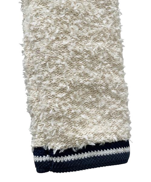 CHANEL（シャネル）CHANEL (シャネル) P60 ラメニットカーディガン アイボリー×ネイビー サイズ:34の古着・服飾アイテム