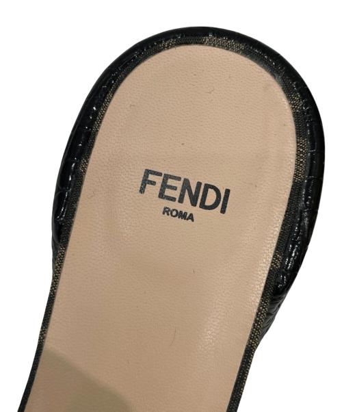 FENDI（フェンディ）FENDI (フェンディ) ズッカ柄ミュール ブラウン サイズ:37の古着・服飾アイテム