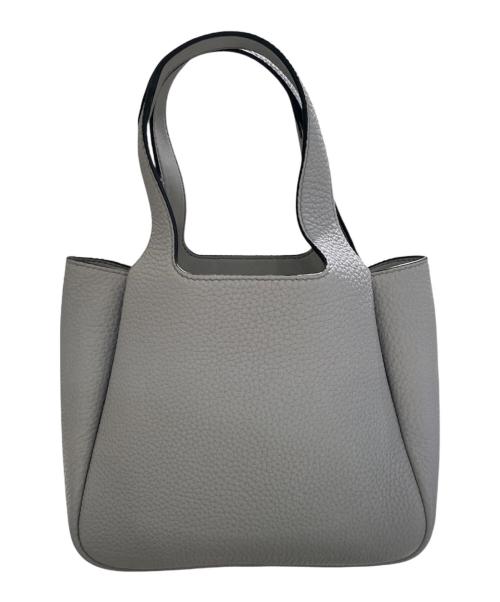 PRADA（プラダ）PRADA (プラダ) ヴィッテロダイノ ミニ レザー ハンドバッグ ライトグレーの古着・服飾アイテム