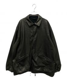 COMOLI（コモリ）の古着「シープスキン コーチジャケット」｜ブラック