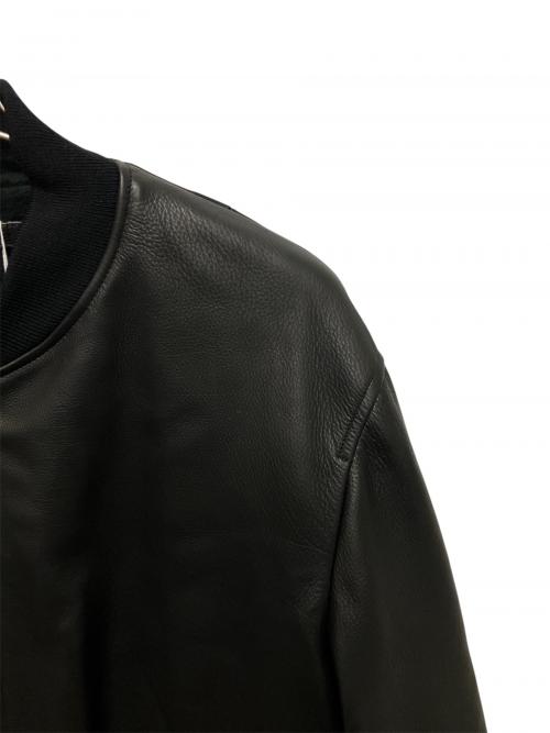 COMOLI（コモリ）COMOLI (コモリ) カーフスキンジップブルゾンレザージャケット ブラック サイズ:2の古着・服飾アイテム