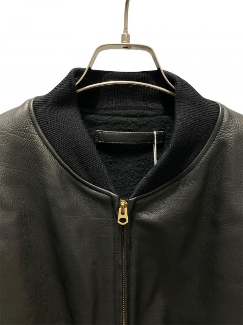 COMOLI（コモリ）COMOLI (コモリ) カーフスキンジップブルゾンレザージャケット ブラック サイズ:2の古着・服飾アイテム