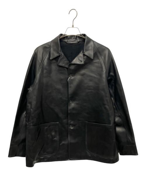 COMOLI（コモリ）COMOLI (コモリ) レザー ワークジャケット ブラック サイズ:2の古着・服飾アイテム