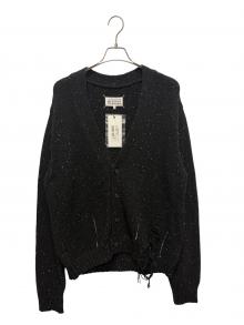 Maison Margiela（メゾンマルジェラ）の古着「デストロイ ニット カーディガン」｜ブラック