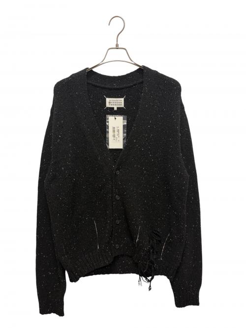 Maison Margiela（メゾンマルジェラ）Maison Margiela (メゾンマルジェラ) デストロイ ニット カーディガン ブラック サイズ:Mの古着・服飾アイテム
