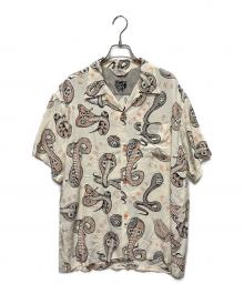 Star OF HOLLYWOOD（スターオブハリウッド）の古着「HIGH DENSITY RAYON OPEN SHIRT」｜ホワイト