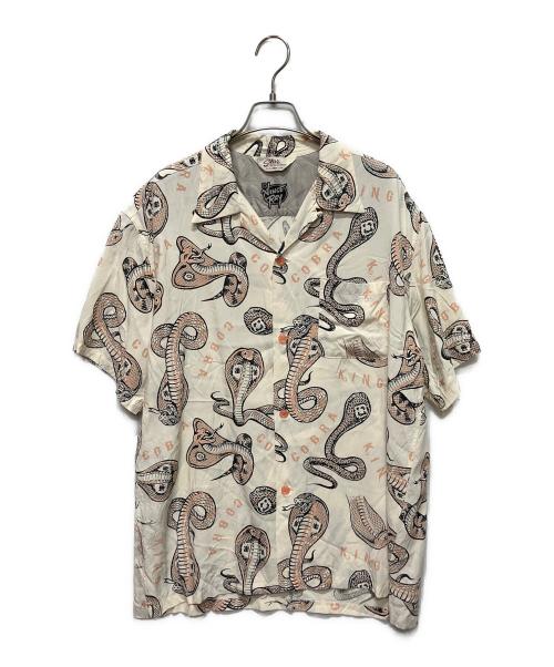 Star OF HOLLYWOOD（スターオブハリウッド）Star OF HOLLYWOOD (スターオブハリウッド) HIGH DENSITY RAYON OPEN SHIRT ホワイト サイズ:Lの古着・服飾アイテム