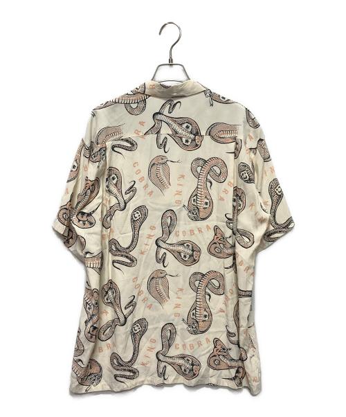 Star OF HOLLYWOOD（スターオブハリウッド）Star OF HOLLYWOOD (スターオブハリウッド) HIGH DENSITY RAYON OPEN SHIRT ホワイト サイズ:Lの古着・服飾アイテム