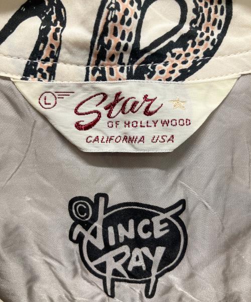 Star OF HOLLYWOOD（スターオブハリウッド）Star OF HOLLYWOOD (スターオブハリウッド) HIGH DENSITY RAYON OPEN SHIRT ホワイト サイズ:Lの古着・服飾アイテム