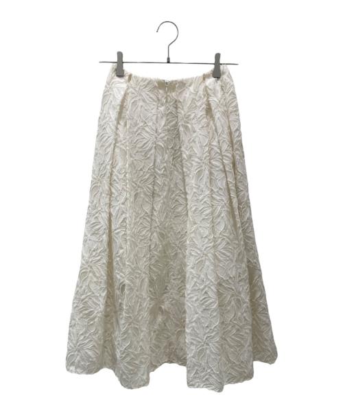 m,i,d,（エムアイディー）m,i,d, (エムアイディー) フラワーシフォンスカート アイボリー サイズ:34の古着・服飾アイテム