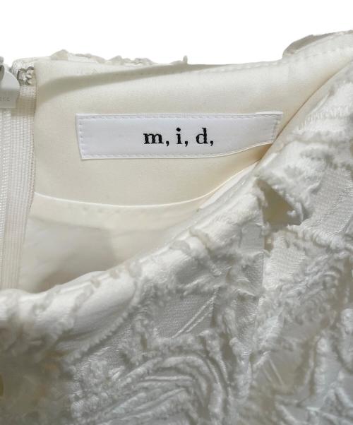 m,i,d,（エムアイディー）m,i,d, (エムアイディー) フラワーシフォンスカート アイボリー サイズ:34の古着・服飾アイテム