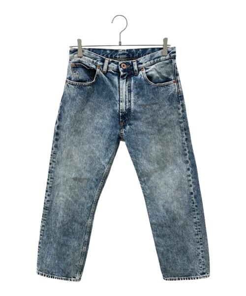 Maison Margiela（メゾンマルジェラ）Maison Margiela (メゾンマルジェラ) ストレートダメージ加工デニムパンツ スカイブルー サイズ:38の古着・服飾アイテム