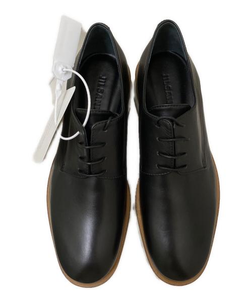 JIL SANDER（ジルサンダー）JIL SANDER (ジルサンダー) シャークソールレザーシューズ ブラック サイズ:37の古着・服飾アイテム