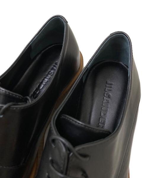 JIL SANDER（ジルサンダー）JIL SANDER (ジルサンダー) シャークソールレザーシューズ ブラック サイズ:37の古着・服飾アイテム