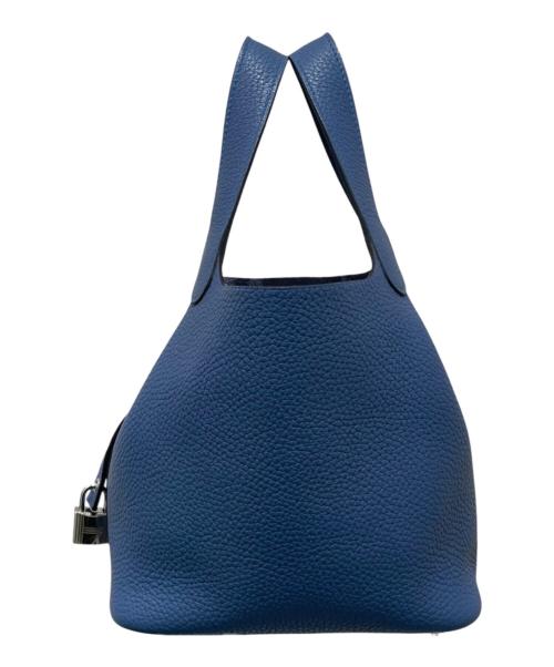 HERMES（エルメス）HERMES (エルメス) Picotin Lock PM/トリヨンクレマンス/ブルーアガット/シルバー金具/X刻印:2016年製 ブルーアガット サイズ:PMの古着・服飾アイテム