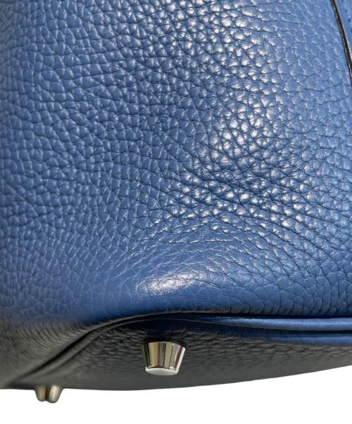 HERMES（エルメス）HERMES (エルメス) Picotin Lock PM/トリヨンクレマンス/ブルーアガット/シルバー金具/X刻印:2016年製 ブルーアガット サイズ:PMの古着・服飾アイテム