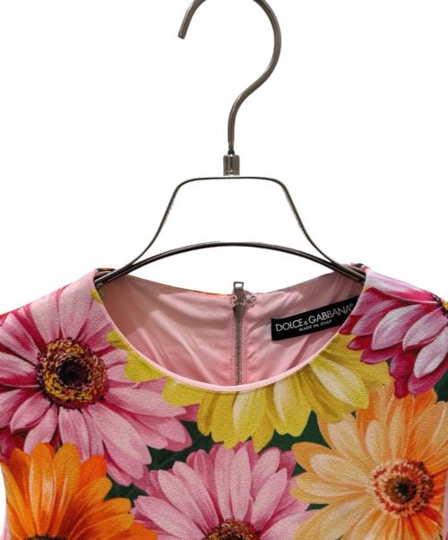 DOLCE & GABBANA（ドルチェ＆ガッバーナ）DOLCE & GABBANA (ドルチェ＆ガッバーナ) 花柄ワンピース ピンク サイズ:36の古着・服飾アイテム