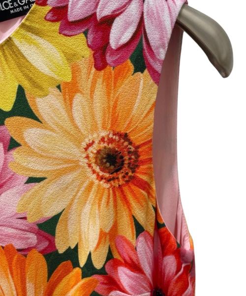 DOLCE & GABBANA（ドルチェ＆ガッバーナ）DOLCE & GABBANA (ドルチェ＆ガッバーナ) 花柄ワンピース ピンク サイズ:36の古着・服飾アイテム