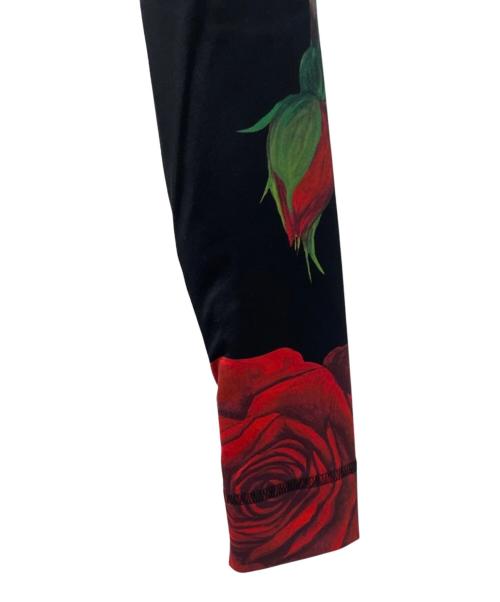 DOLCE & GABBANA（ドルチェ＆ガッバーナ）DOLCE & GABBANA (ドルチェ＆ガッバーナ) 花柄ハイネックワンピース ブラック サイズ:40の古着・服飾アイテム