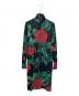 DOLCE & GABBANA（ドルチェ＆ガッバーナ）の古着「花柄ハイネックワンピース」｜ブラック