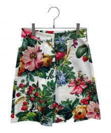 DOLCE & GABBANA（ドルチェ＆ガッバーナ）の古着「花柄スカート」｜ホワイト