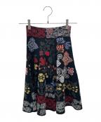 ALEXANDER McQUEENアレキサンダーマックイーン）の古着「刺繍デザインニットスカート」｜ブラック