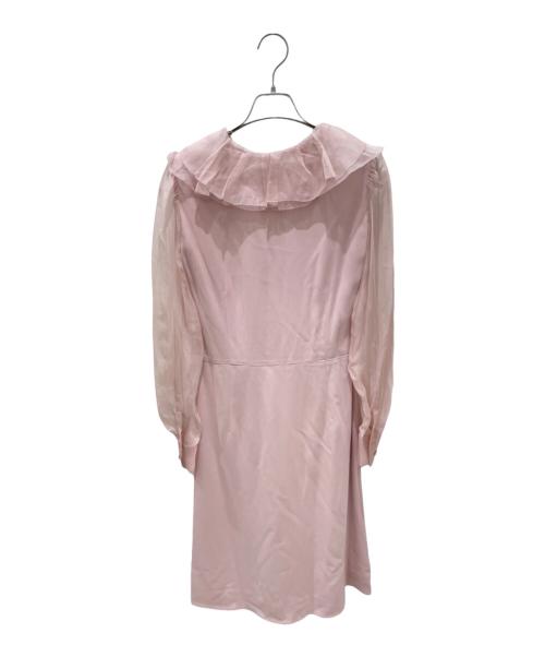 VALENTINO（ヴァレンティノ）VALENTINO (ヴァレンティノ) 袖レース切替ワンピース ピンク サイズ:8の古着・服飾アイテム
