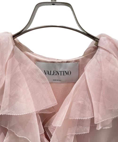VALENTINO（ヴァレンティノ）VALENTINO (ヴァレンティノ) 袖レース切替ワンピース ピンク サイズ:8の古着・服飾アイテム