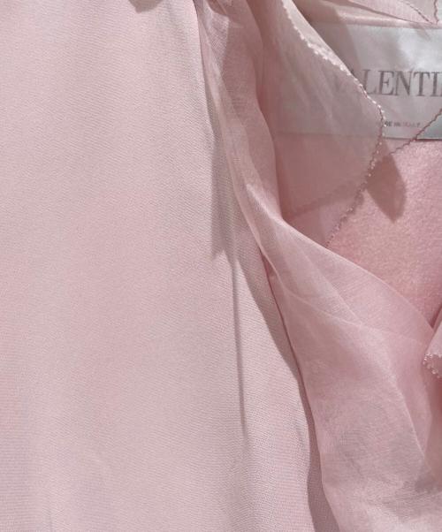 VALENTINO（ヴァレンティノ）VALENTINO (ヴァレンティノ) 袖レース切替ワンピース ピンク サイズ:8の古着・服飾アイテム