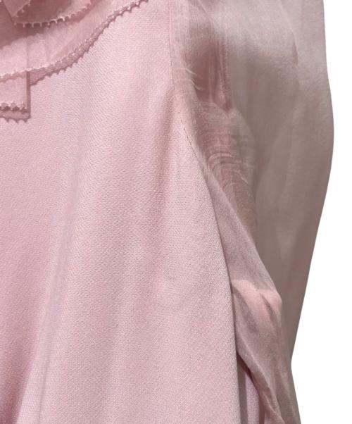 VALENTINO（ヴァレンティノ）VALENTINO (ヴァレンティノ) 袖レース切替ワンピース ピンク サイズ:8の古着・服飾アイテム