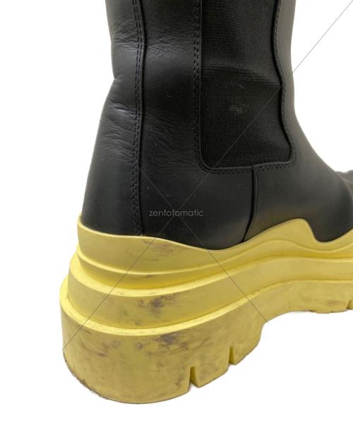 BOTTEGA VENETA（ボッテガベネタ）BOTTEGA VENETA (ボッテガベネタ) サイドゴアブーツ ブラック×イエロー サイズ:35の古着・服飾アイテム